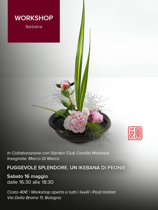 Workshop Ikebana a Peonia in Bloom